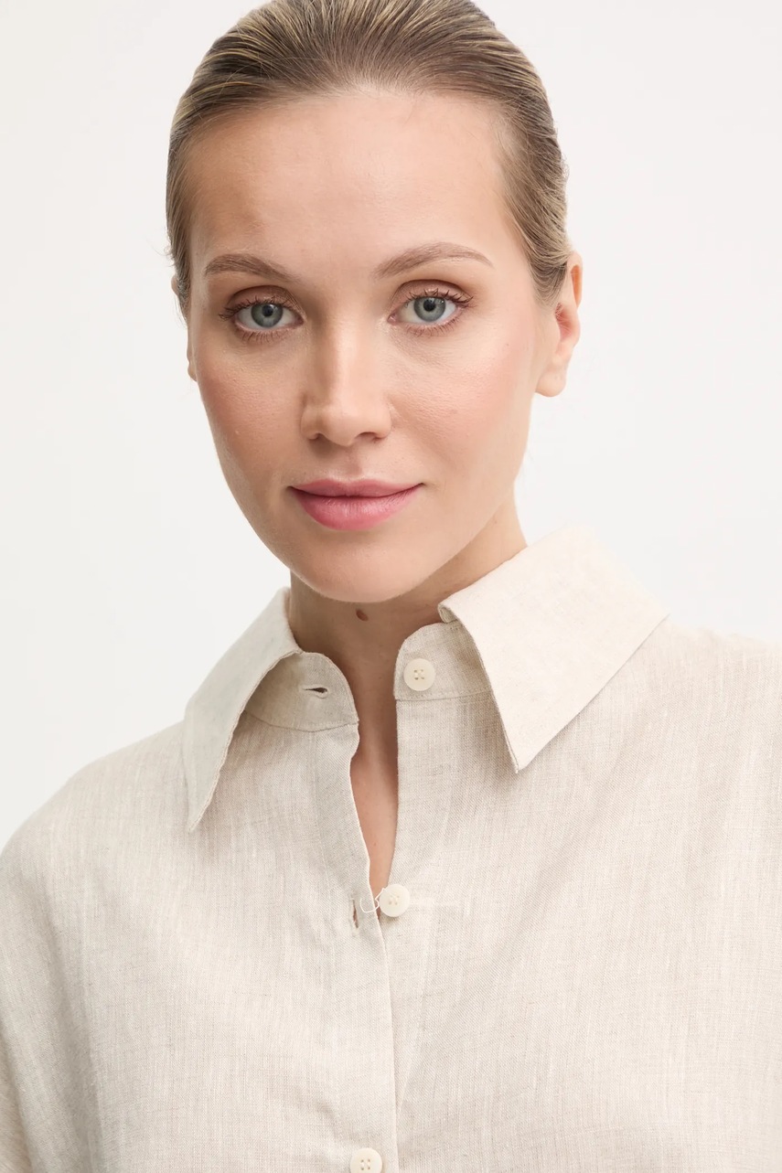 Πουκάμισο από λινό JOYINME Summer Break χρώμα: μπεζ, Summer Break φωτογραφία