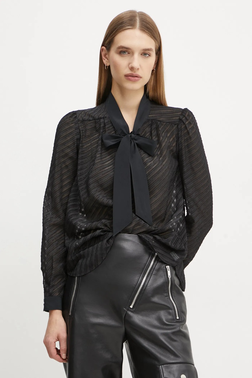 G-Star bluză femei, culoarea negru, cu imprimeu, D25268-D404