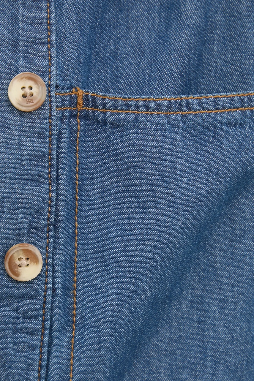 Τζιν πουκάμισο Pedro del Hierro χρώμα: μπλε, 6638223 φωτογραφία