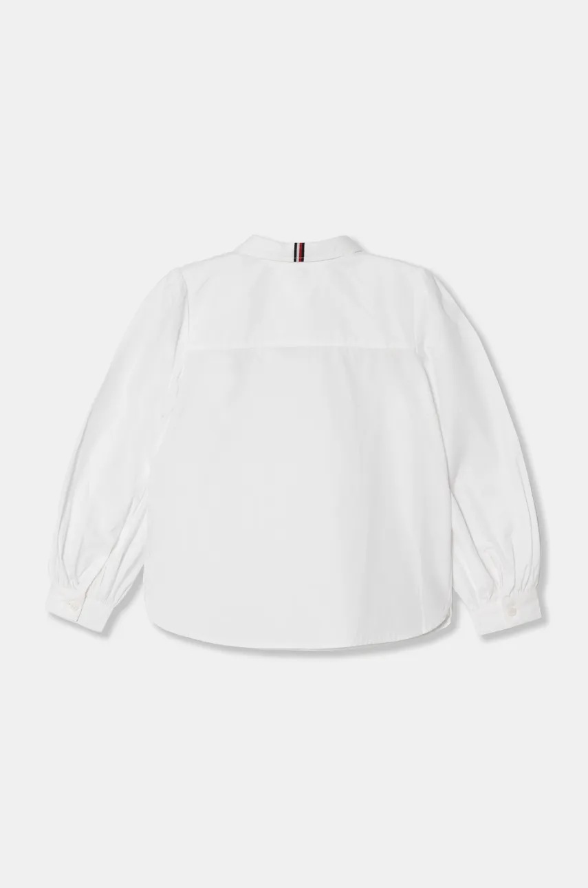 Дитяча бавовняна сорочка Tommy Hilfiger колір білий KG0KG08106