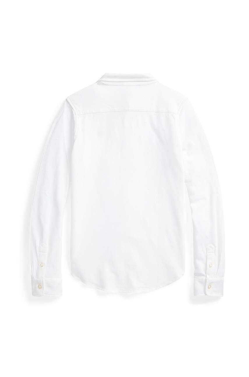 Детская хлопковая рубашка Polo Ralph Lauren цвет белый 313901132002
