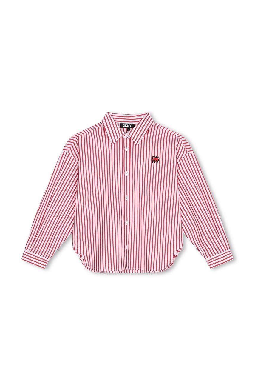 Детская хлопковая рубашка Dkny цвет красный D62071
