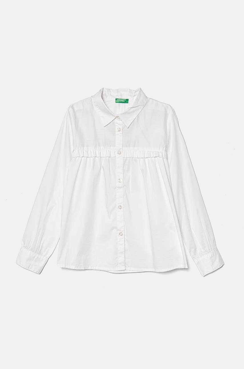 United Colors of Benetton camasa copii culoarea alb, 5PKACQ00M