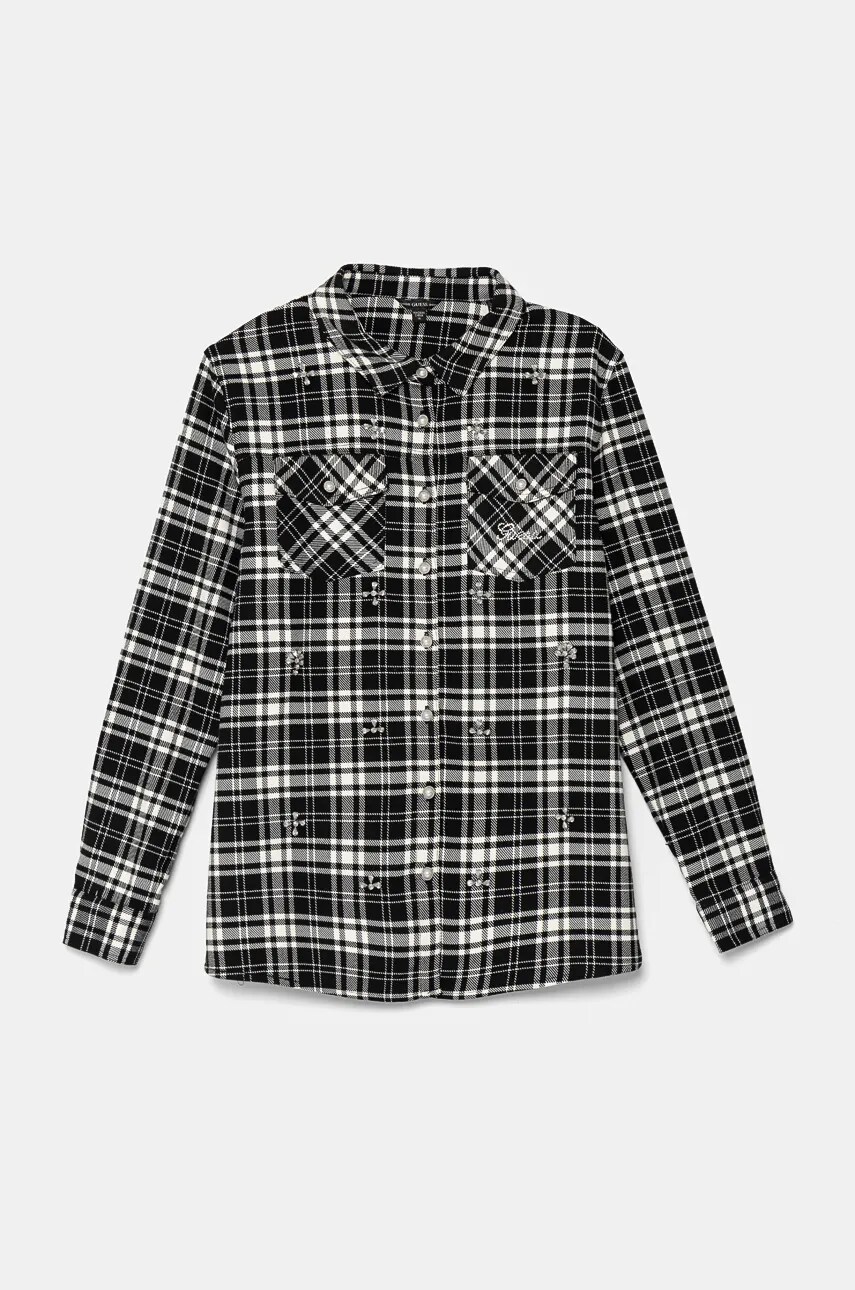 Levně Dětská košile Guess černá barva, J4BH01 WFT50