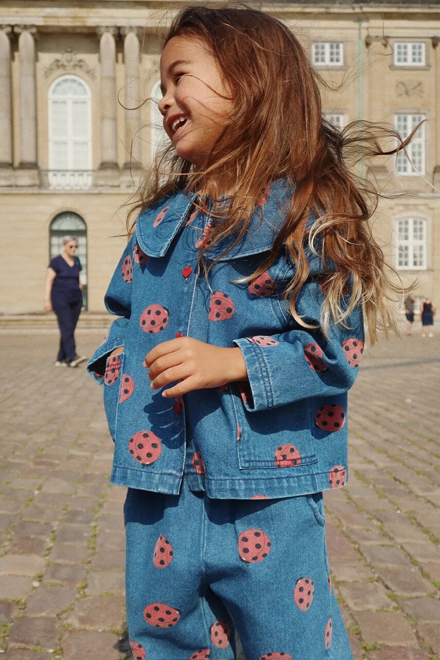 Konges Sløjd camasa de bumbac pentru copii MAGOT LADYBUG DENIM SHIRT GOTS KS102215