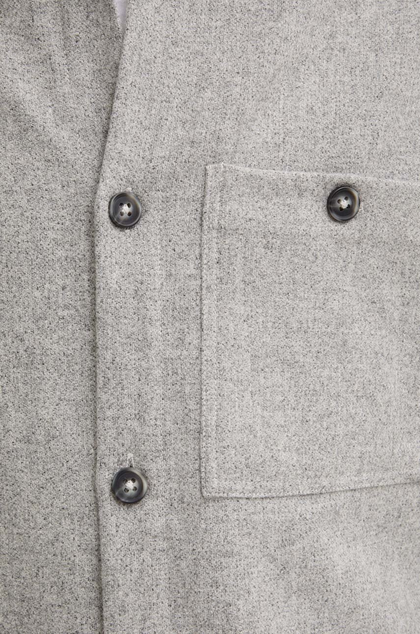 Vlněná košile Bruuns Bazaar WoolBBReve (obrázek 5)