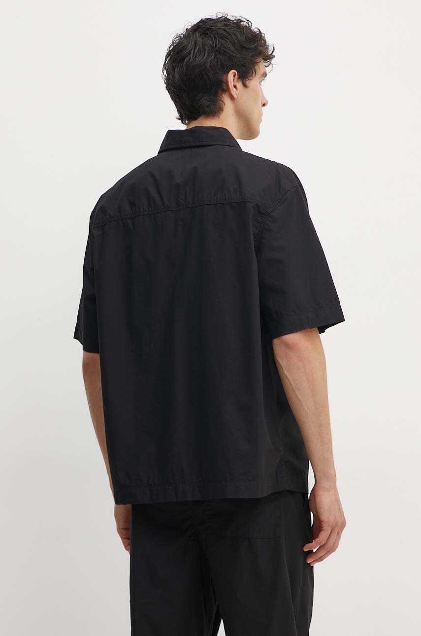 Бавовняна сорочка Calvin Klein Jeans чоловіча колір чорний relaxed класичний комір J30J325606 