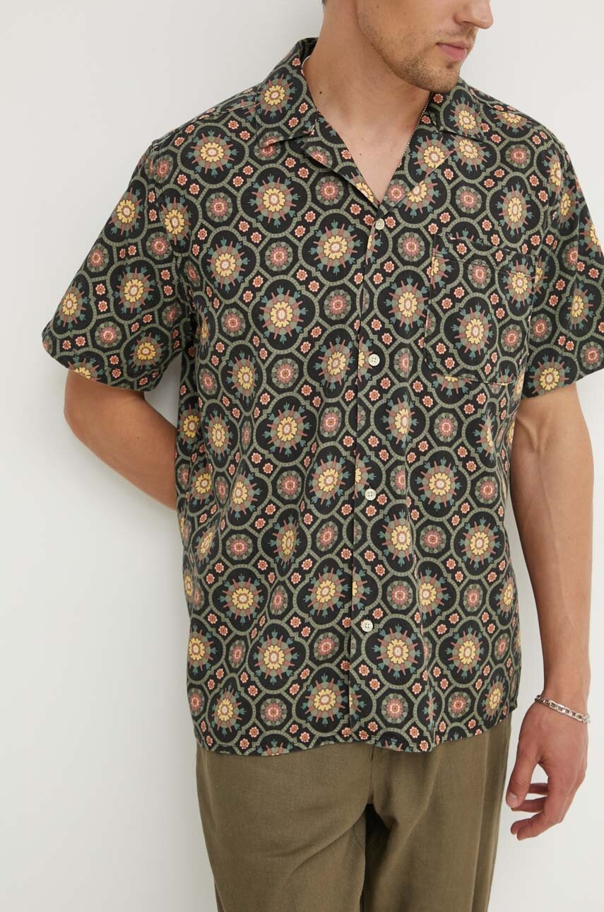 Πουκάμισο Les Deux χρώμα: μαύρο, LDM401087 φωτογραφία