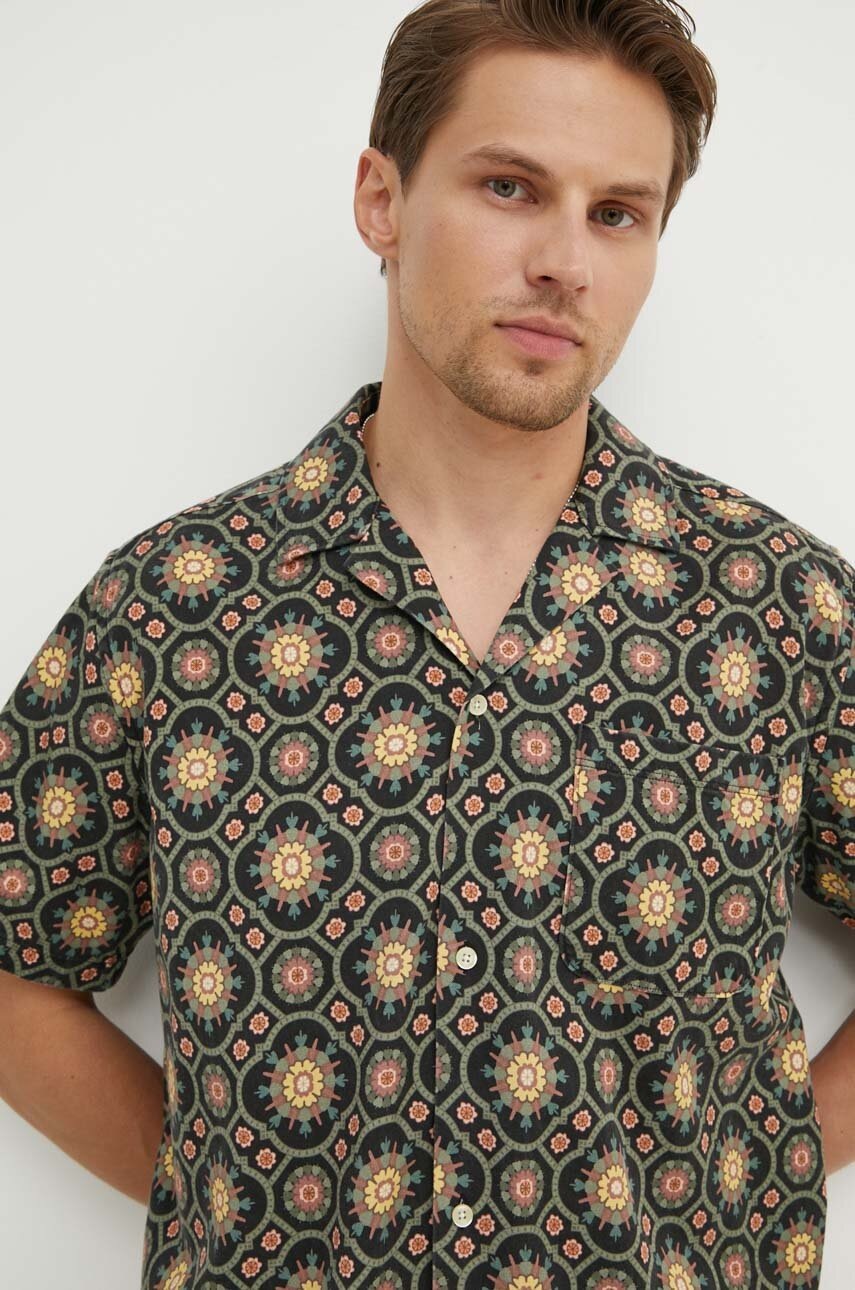 Πουκάμισο Les Deux χρώμα: μαύρο, LDM401087 φωτογραφία