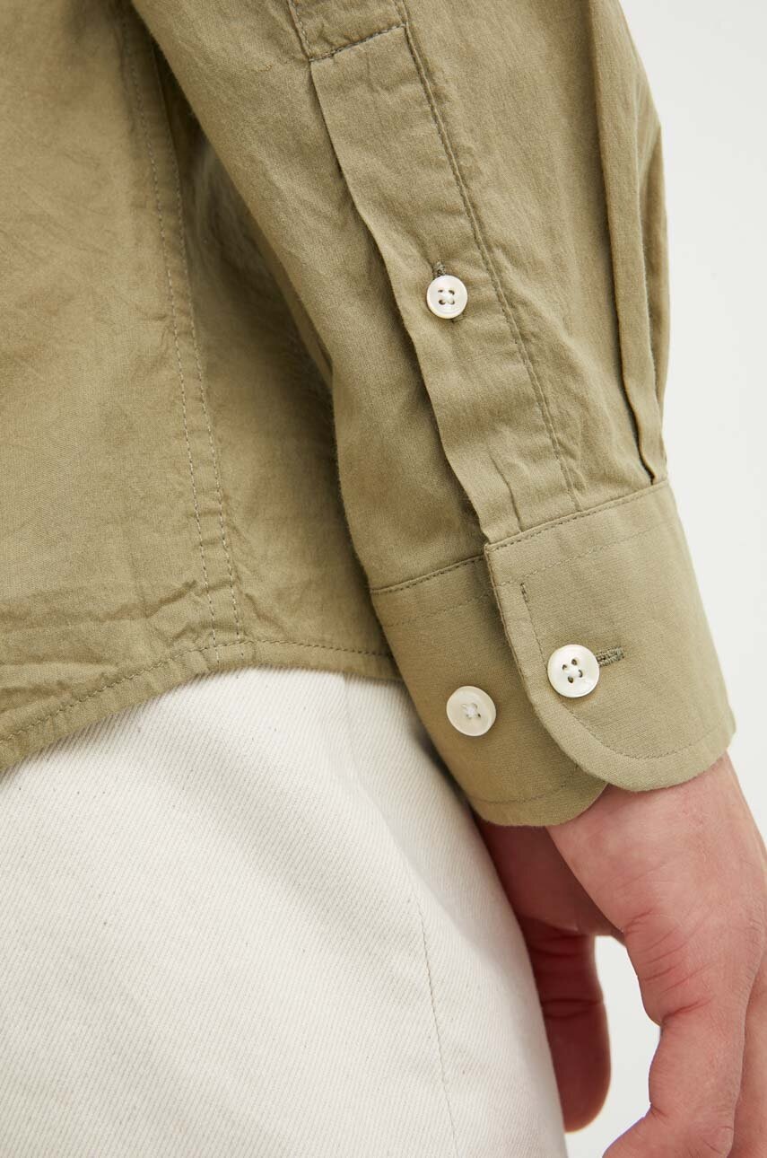 Βαμβακερό πουκάμισο Les Deux ανδρικό, χρώμα: πράσινο, LDM410183 φωτογραφία