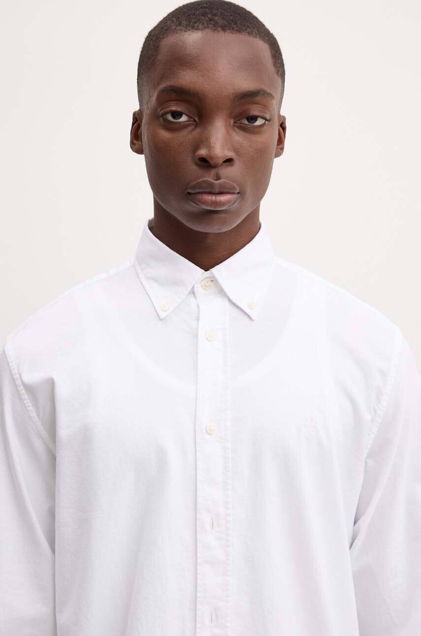 Бавовняна сорочка Marc O`Polo чоловіча колір білий regular комір button-down M26731142172 