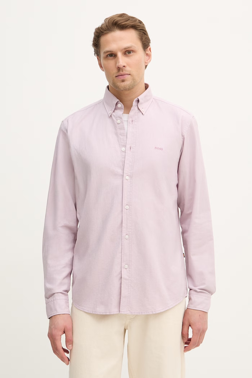 BOSS Orange cămașă din bumbac