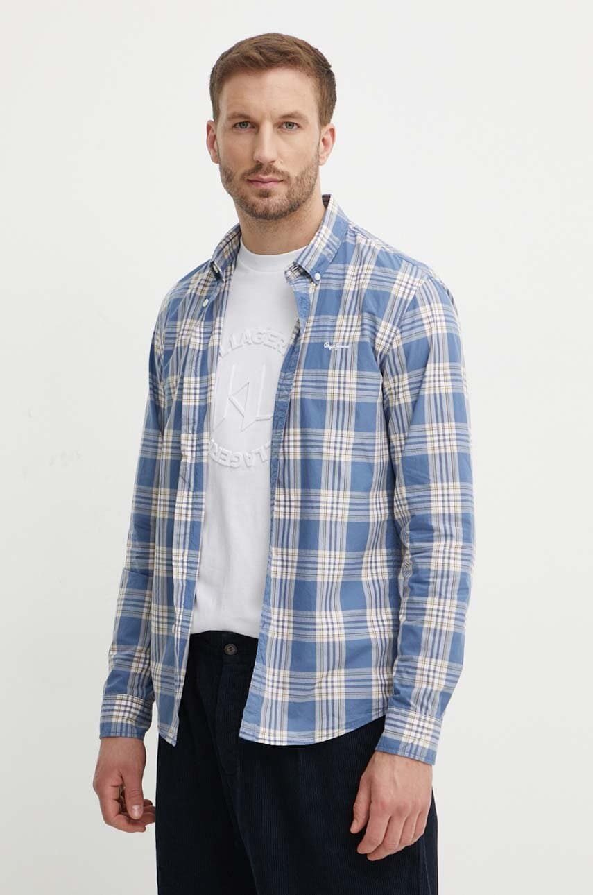 Pepe Jeans camasa din bumbac MARKLE barbati, cu guler button-down, regular, PM308558