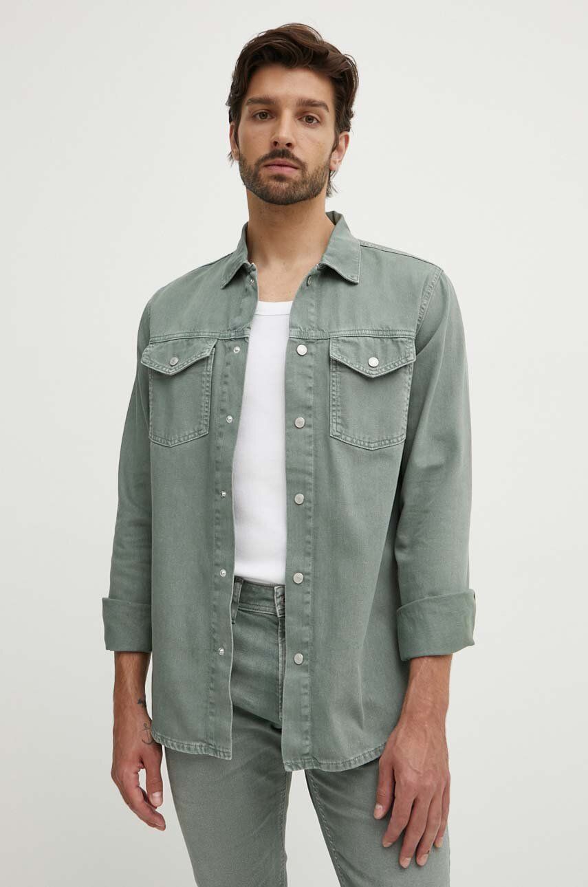 Jeans Srajca Pepe Jeans REGULAR OVERSHIRT Moška, Zelena Barva, PM308584YH5