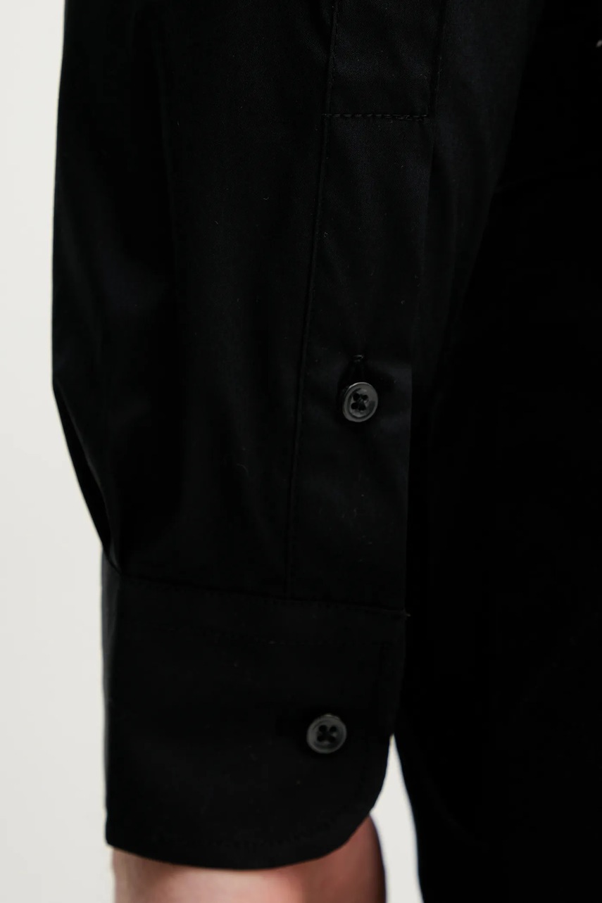 Сорочка United Colors of Benetton чоловіча колір чорний slim класичний комір 5X3LUQ049 