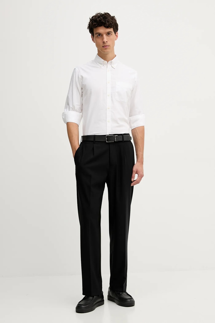 Хлопковая рубашка United Colors of Benetton regular воротник button-down 5FGBUQ04C