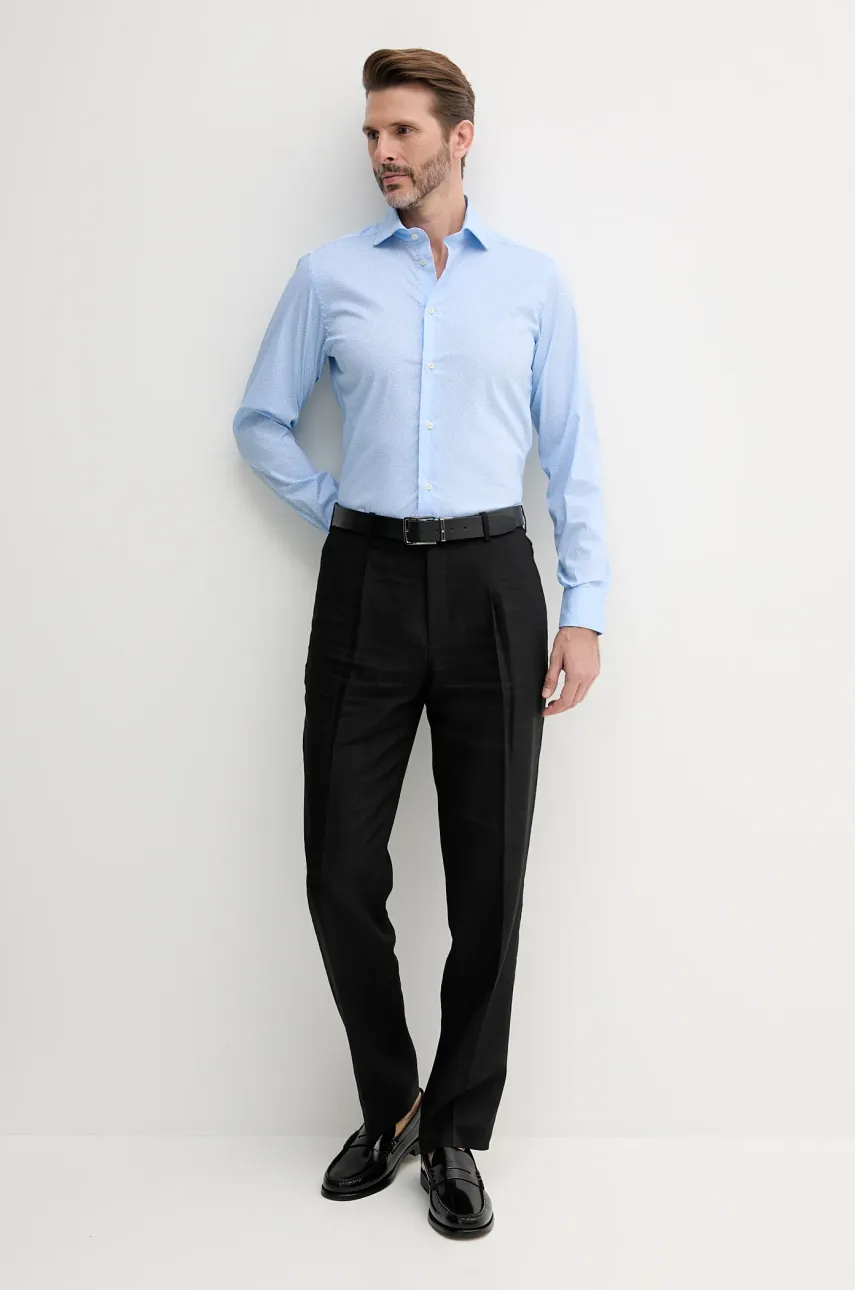 Рубашка United Colors of Benetton мужская slim итальянский воротник 5JUEUQ04D Рубашка United Colors of Benetton мужская slim итальянский воротник 5JUEUQ04D