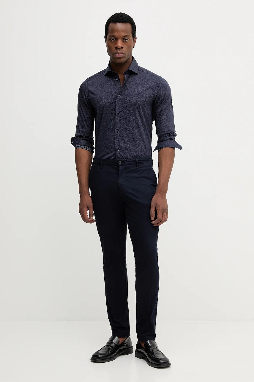 Рубашка United Colors of Benetton мужская slim итальянский воротник 5JUEUQ04D Рубашка United Colors of Benetton мужская slim итальянский воротник 5JUEUQ04D