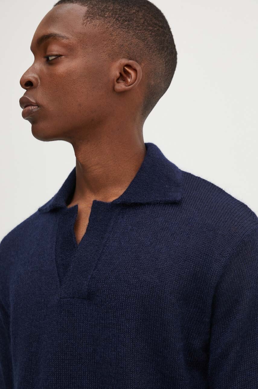 Μάλλινο πουλόβερ Sunnei ανδρικό, χρώμα: ναυτικό μπλε, CRTWMKNW016 φωτογραφία