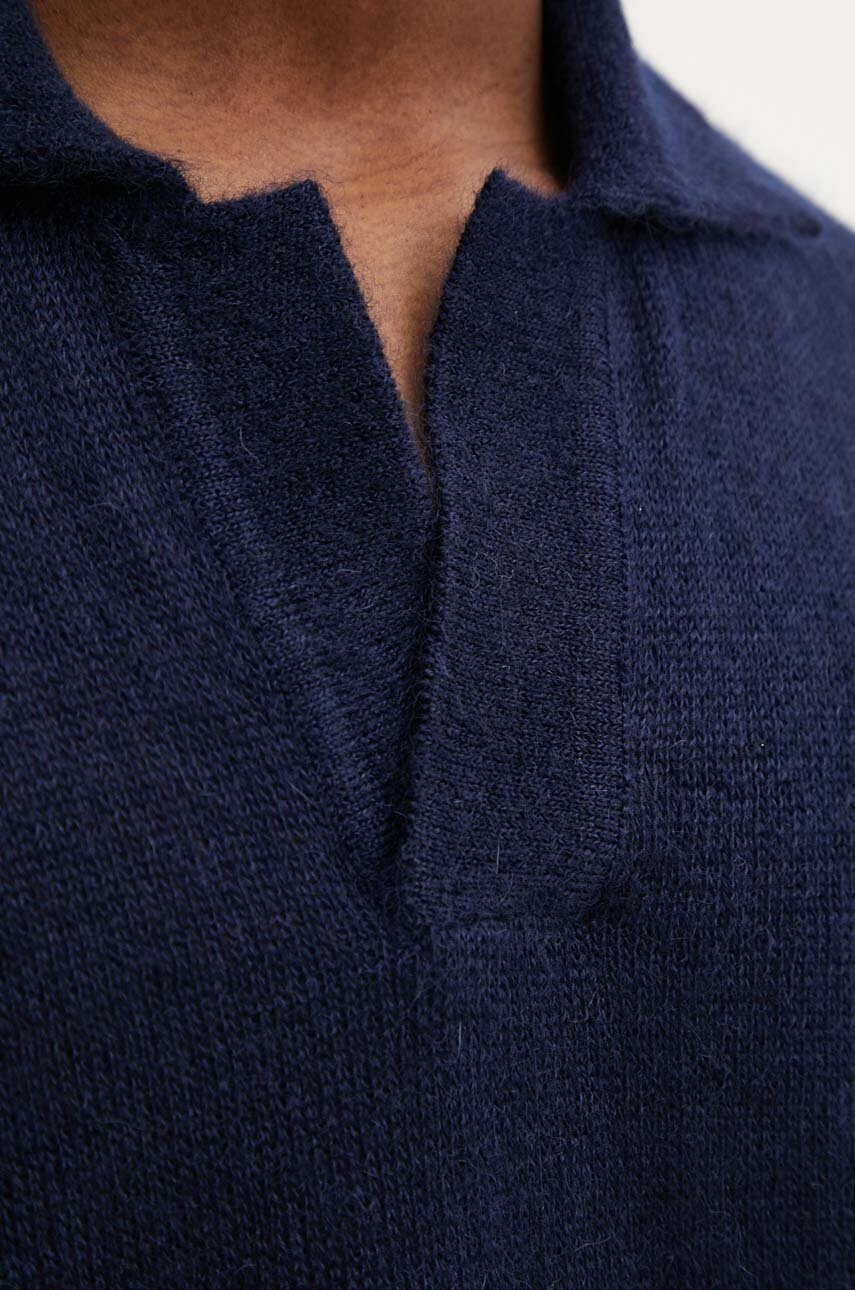 Μάλλινο πουλόβερ Sunnei ανδρικό, χρώμα: ναυτικό μπλε, CRTWMKNW016 φωτογραφία