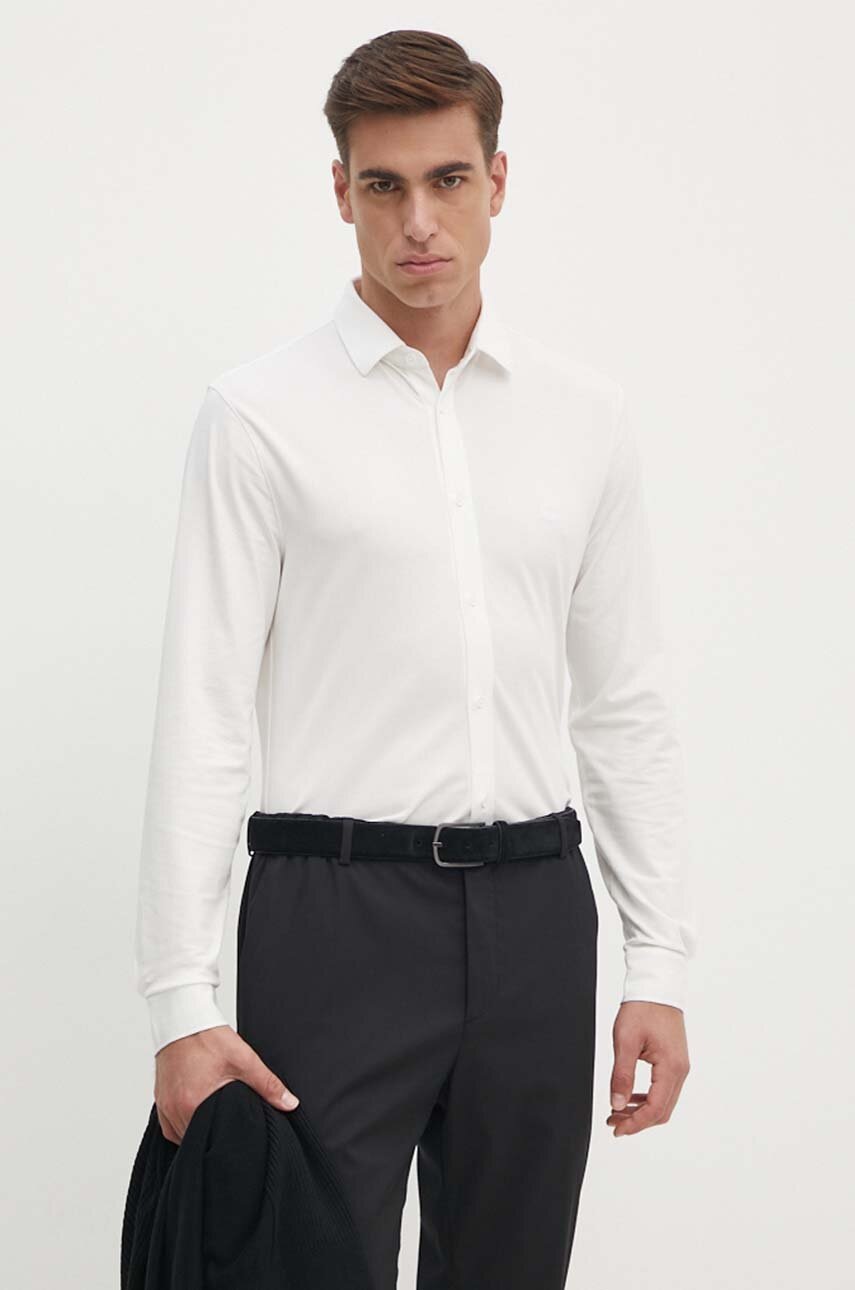 Сорочка Armani Exchange чоловіча колір білий regular класичний комір 6DZCHJ ZJEAZ 