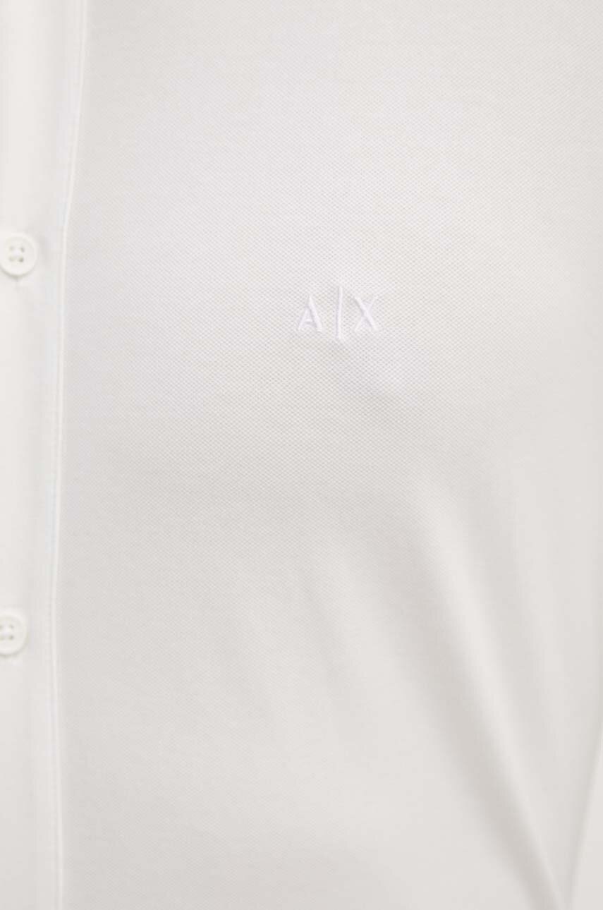 Сорочка Armani Exchange чоловіча колір білий regular класичний комір 6DZCHJ ZJEAZ 