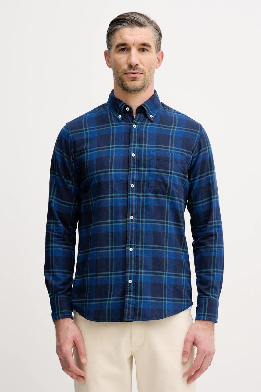 United Colors of Benetton cămașă din bumbac cu guler button-down, regular, 5TCRUQ04W