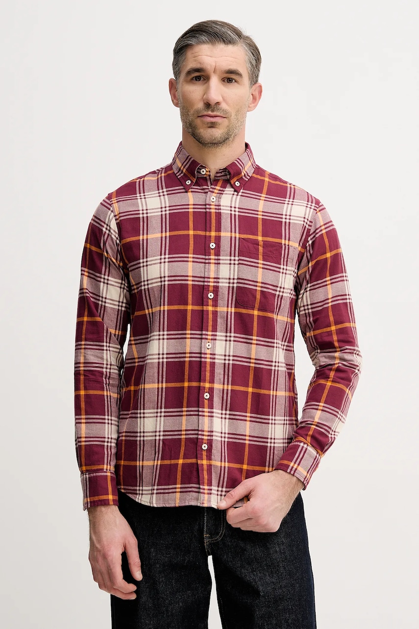 United Colors of Benetton cămașă din bumbac cu guler button-down, regular, 5TCRUQ04W