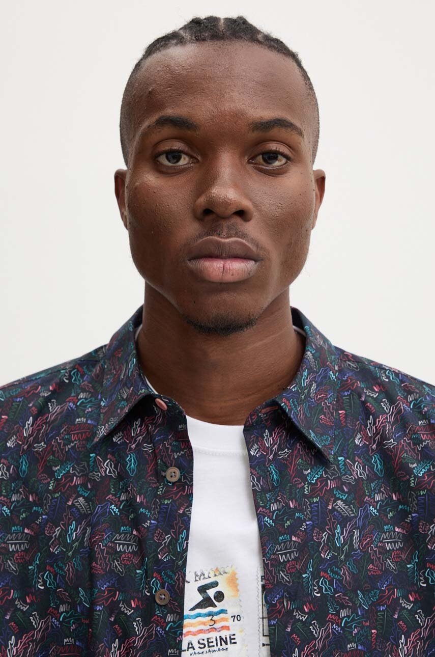 Βαμβακερό πουκάμισο PS Paul Smith ανδρικό, χρώμα: μαύρο, M2R.149T.N22172 φωτογραφία