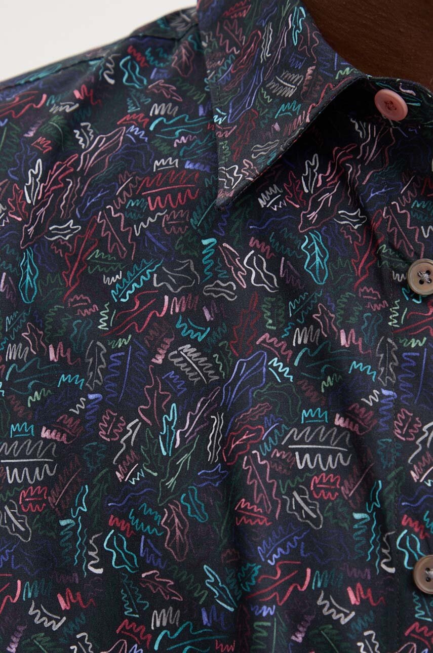 Βαμβακερό πουκάμισο PS Paul Smith ανδρικό, χρώμα: μαύρο, M2R.149T.N22172 φωτογραφία