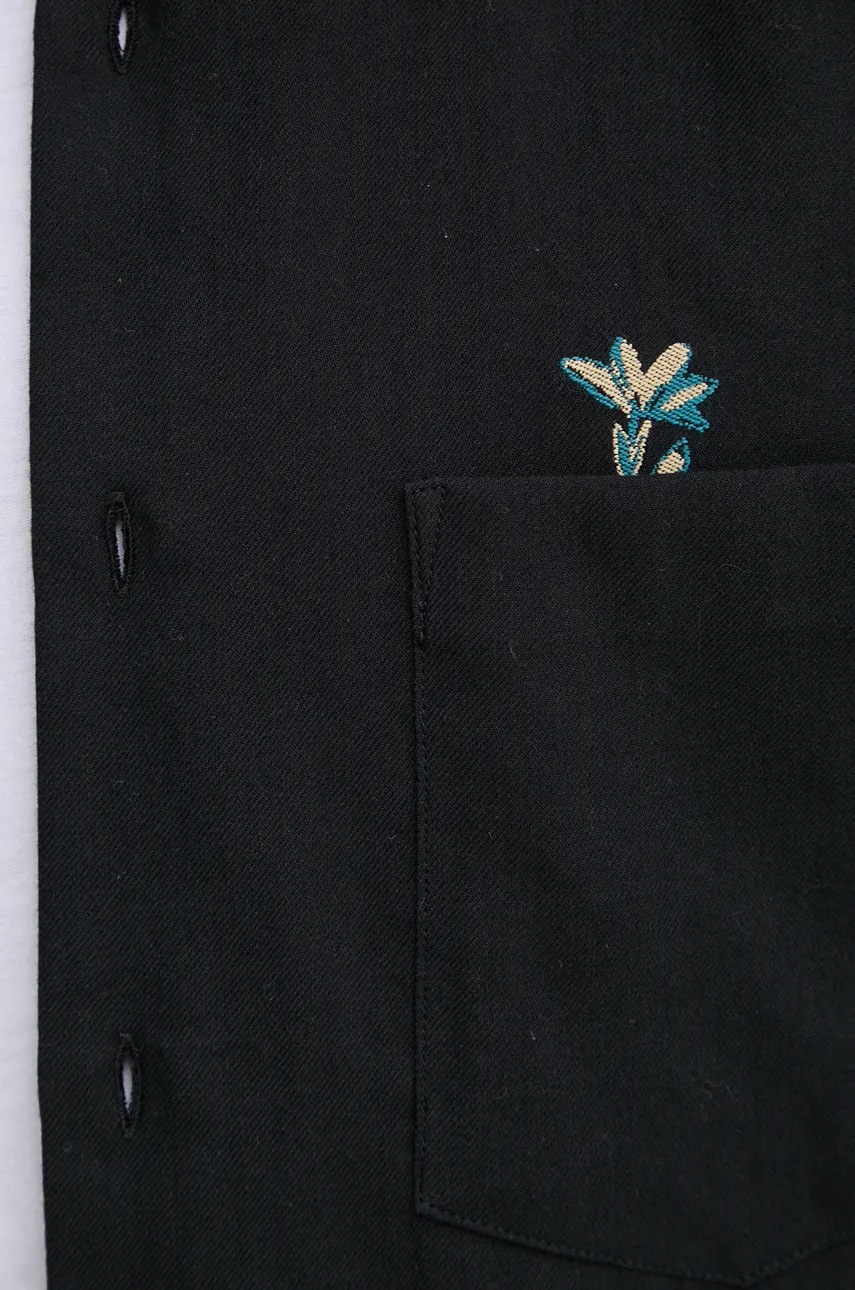 Βαμβακερό πουκάμισο PS Paul Smith ανδρικό, χρώμα: μαύρο, M2R.614P.N22179 φωτογραφία