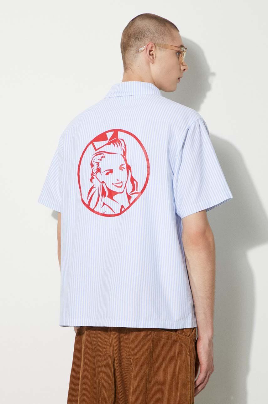 Bavlněná košile ICECREAM Diner Striped Shirt regular, s klasickým límcem, IC24220