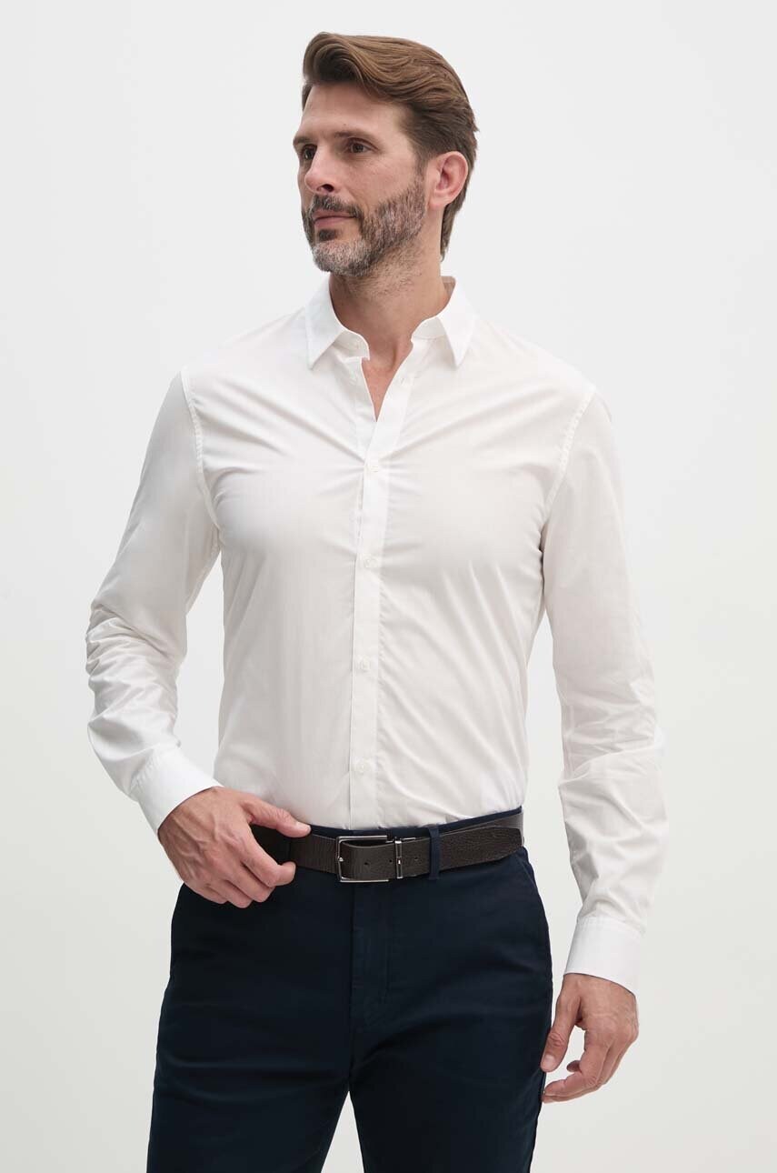 Levně Bavlněná košile Armani Exchange bílá barva, regular, s klasickým límcem, XM000006 AF10831