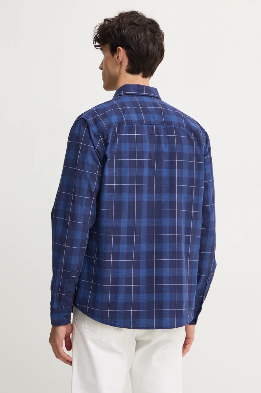 Бавовняна сорочка Pepe Jeans MITCHEL чоловіча колір синій regular комір button-down PM308722 