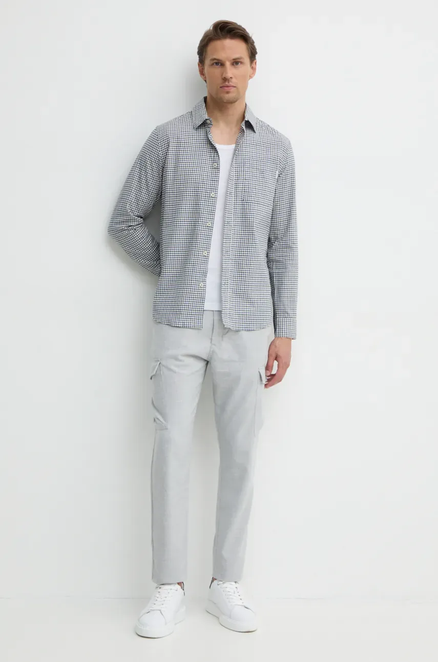 Рубашка Pepe Jeans MICK мужская цвет белый regular классический воротник PM308733 Рубашка Pepe Jeans MICK мужская цвет белый regular классический воротник PM308733