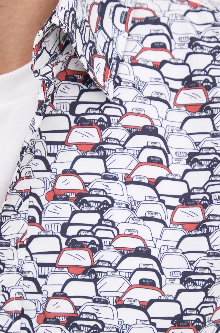 Хлопковая рубашка Joop! мужская цвет красный regular классический воротник 30043533 Хлопковая рубашка Joop! мужская цвет красный regular классический воротник 30043533