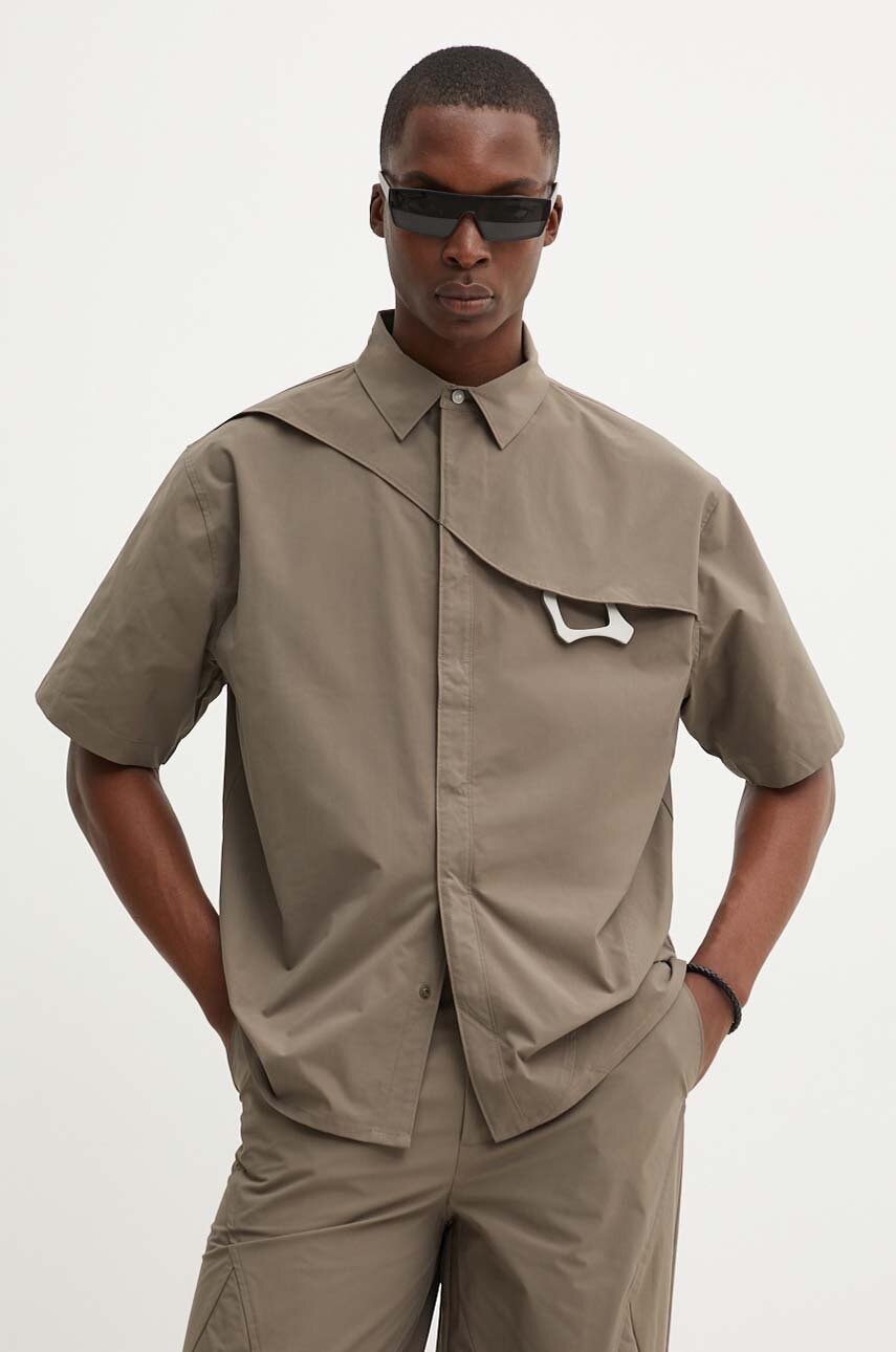 Heliot Emil camasa barbati, culoarea verde, cu guler clasic, relaxed, HE.M.05.018.P04