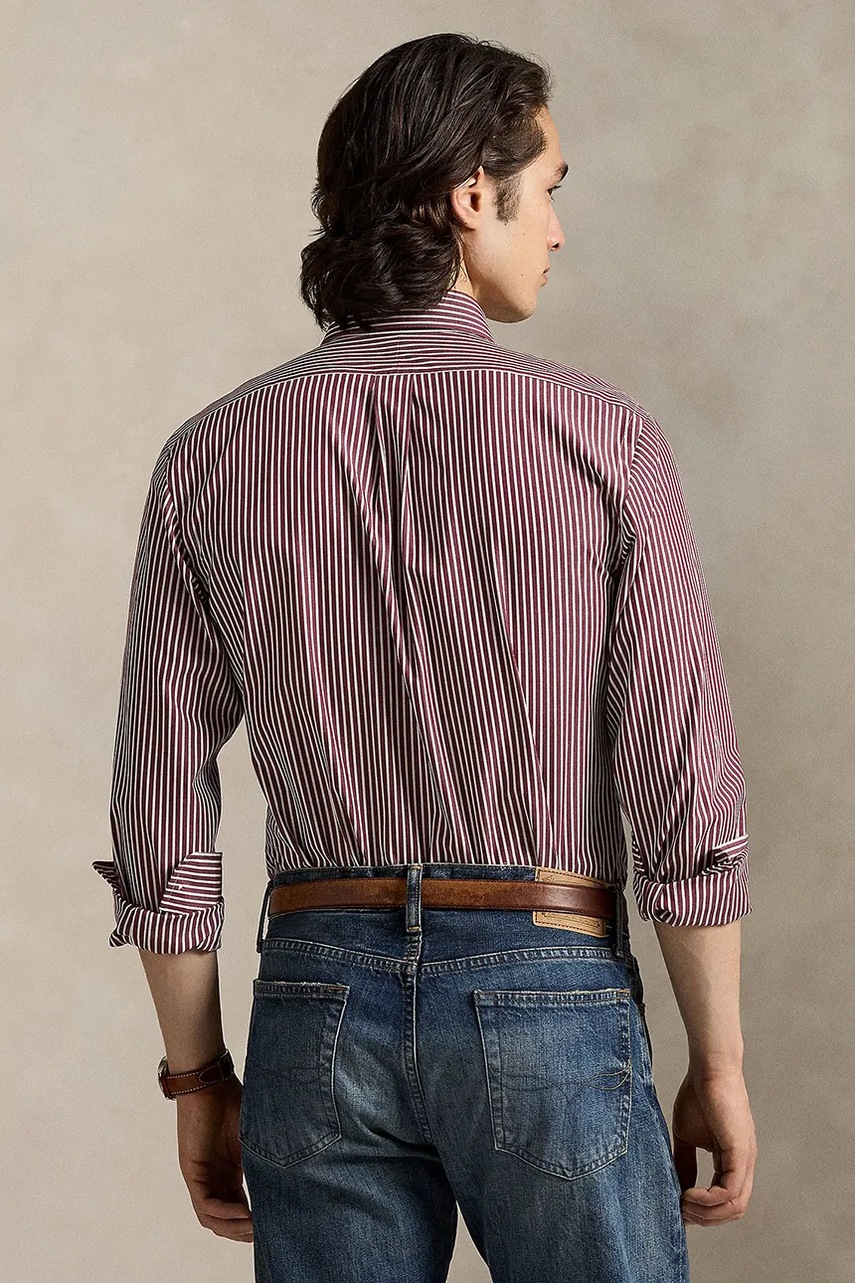 Рубашка Polo Ralph Lauren цвет зелёный regular воротник button-down 710929346