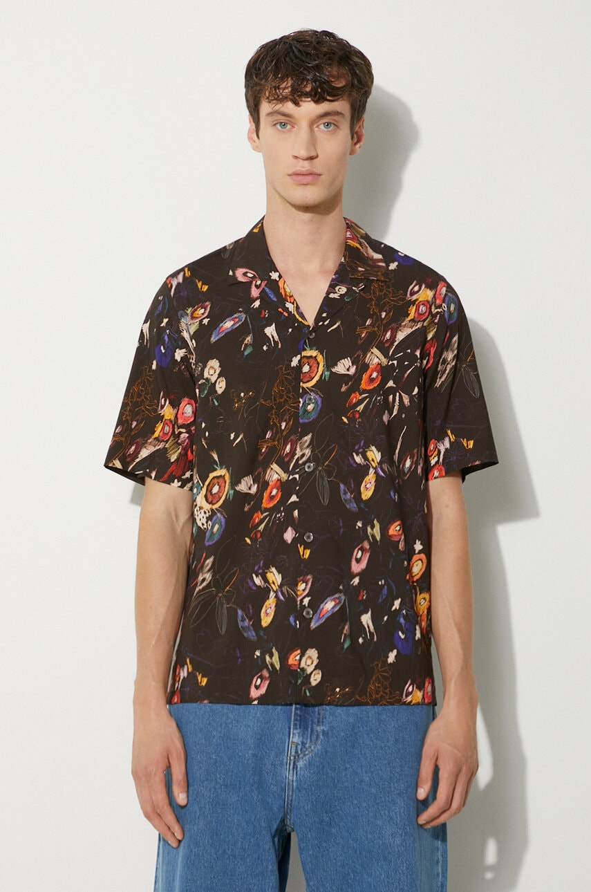 Paul Smith camasa barbati, culoarea negru, regular, M1R-905U-N02403 Paul Smith camasa barbati, culoarea negru, regular, M1R-905U-N02403