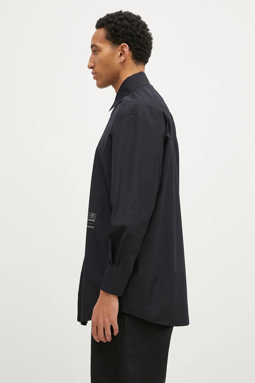 Рубашка MM6 Maison Margiela мужская цвет чёрный relaxed классический воротник SH0DT0018.M35200 Рубашка MM6 Maison Margiela мужская цвет чёрный relaxed классический воротник SH0DT0018.M35200