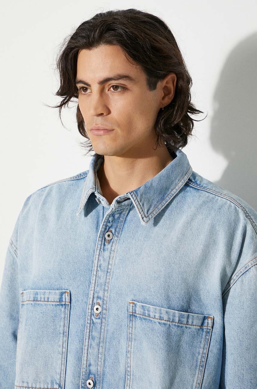 Džínová bunda Marcelo Burlon Laser Cross Dnm Overshirt (obrázek 5)