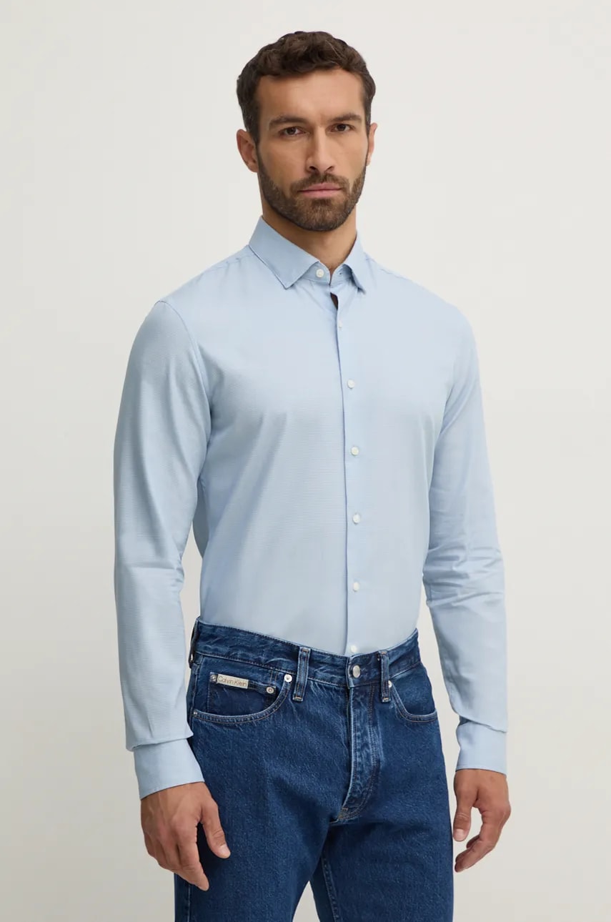 Michael Kors cămașă barbati, cu guler clasic, slim, CF4407YFD4 Michael Kors cămașă barbati, cu guler clasic, slim, CF4407YFD4