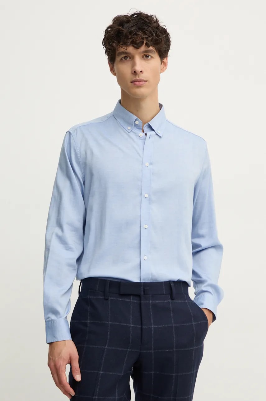 Sisley camasa barbati, cu guler button-down, regular, 5SEQSQ049 Sisley camasa barbati, cu guler button-down, regular, 5SEQSQ049