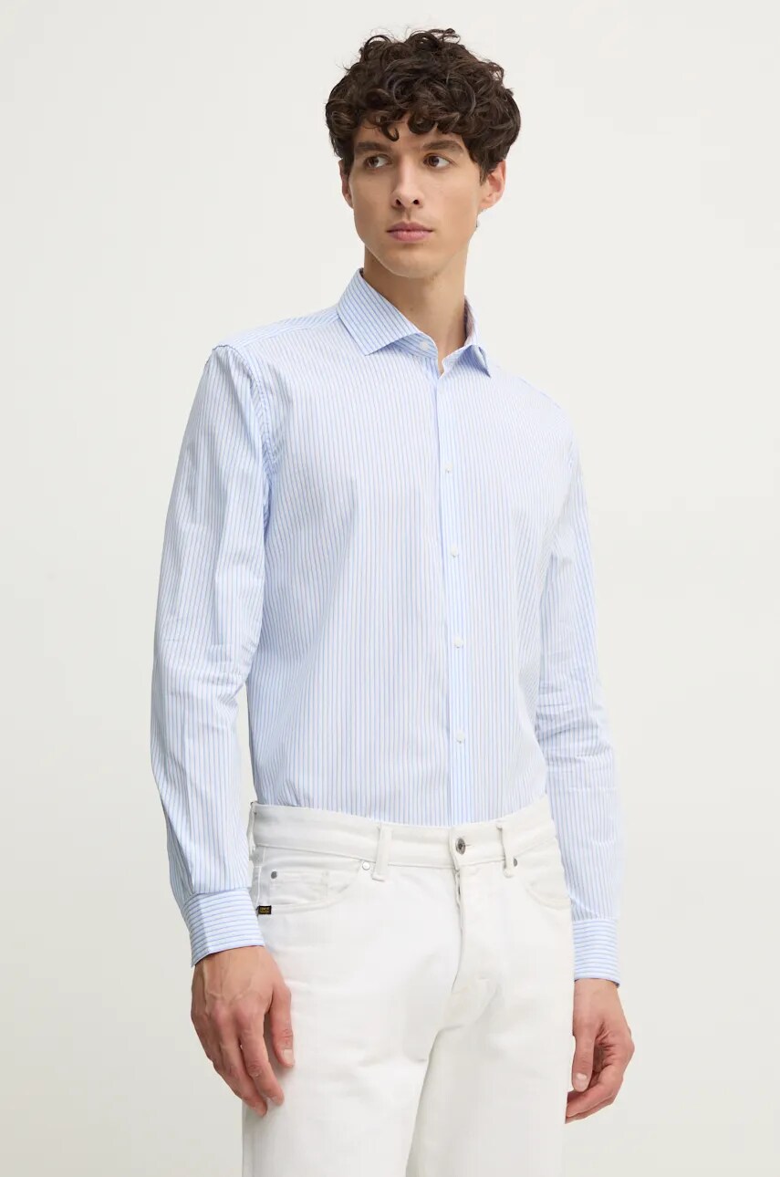 Sisley camasa din bumbac barbati, cu guler italian, regular, 5VJUSQ04C Sisley camasa din bumbac barbati, cu guler italian, regular, 5VJUSQ04C