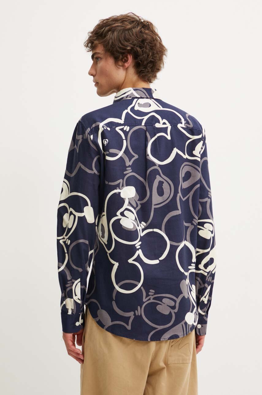 Desigual pamut ing SAMSON férfi, galléros, sötétkék, regular, 24WMCW26 termék 2. képe