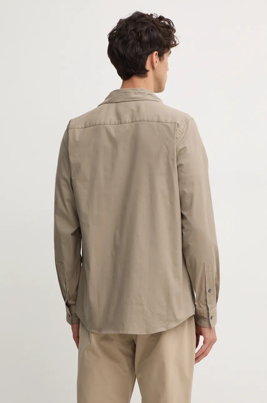 Сорочка Calvin Klein чоловіча колір сірий regular класичний комір K10K113621 