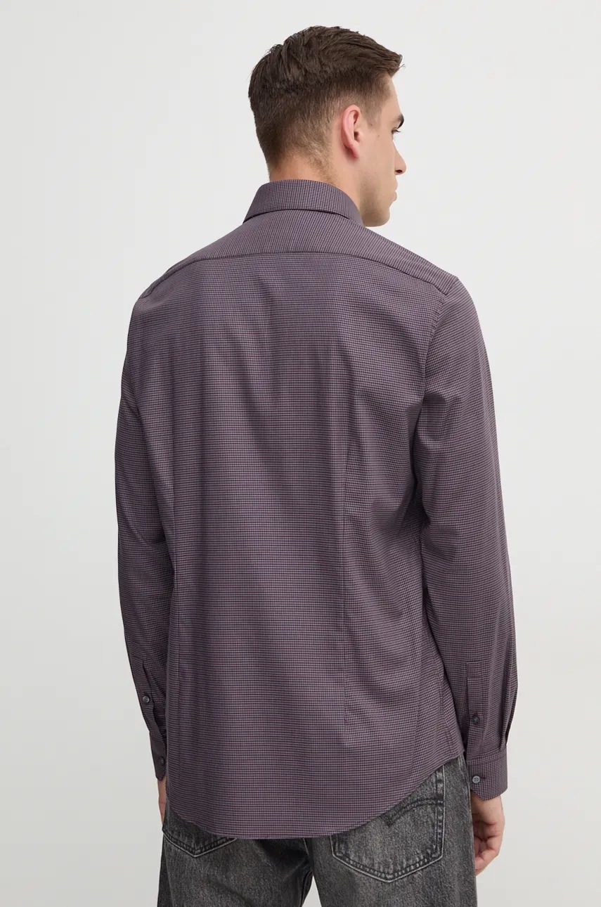 Сорочка Calvin Klein чоловіча колір фіолетовий regular з італійським коміром K10K113544 