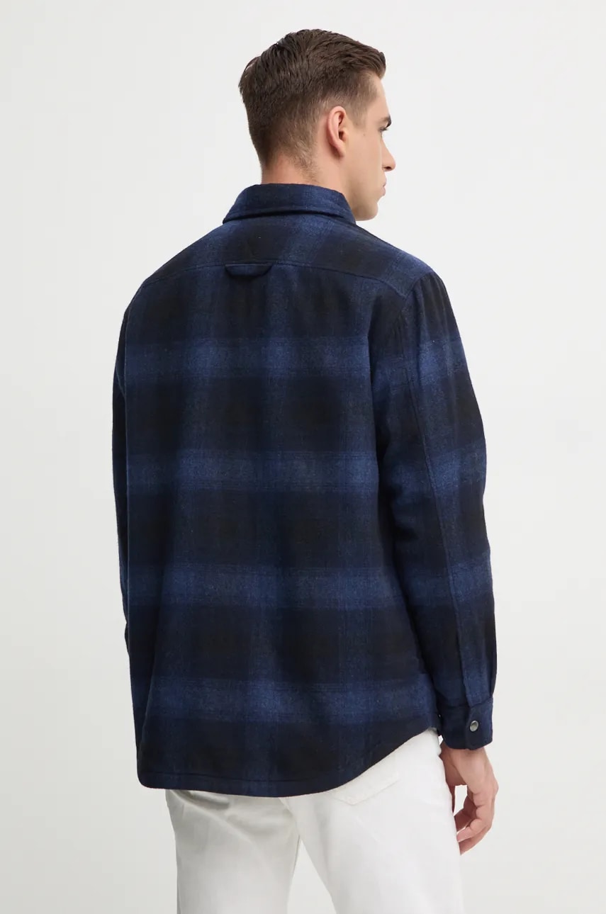 Vlněná košilová bunda Tommy Hilfiger