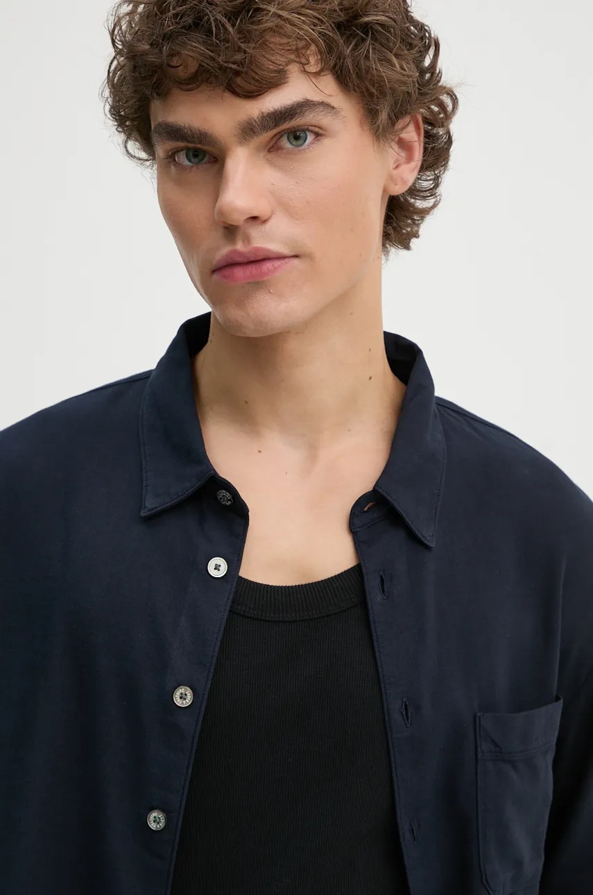 Πουκάμισο ZADIG&VOLTAIRE χρώμα: ναυτικό μπλε, WMSH00292 φωτογραφία