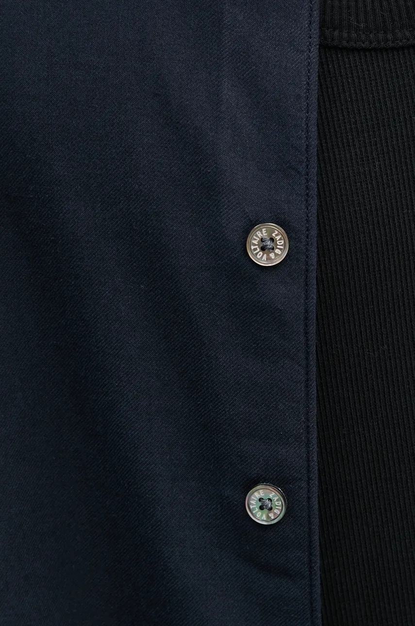 Πουκάμισο ZADIG&VOLTAIRE χρώμα: ναυτικό μπλε, WMSH00292 φωτογραφία